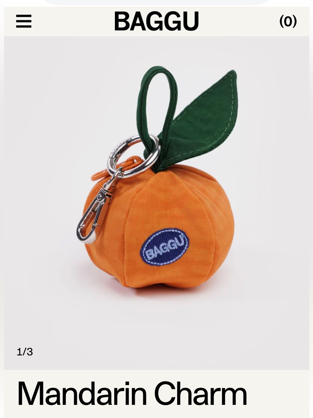 UO Baggu x Mandarin Charm BAGGU ORANGE BAG CHARM - Picture 7 of 8